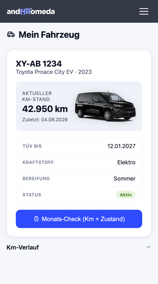 Fahrzeuge auf dem Handy